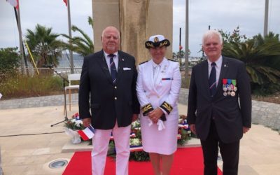 L’ AICS-SR présente à la cérémonie du 80eme anniversaire du débarquement de Provence à Cavalaire sur mer