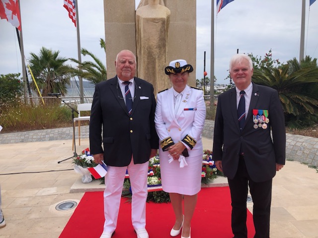 L’ AICS-SR présente à la cérémonie du 80eme anniversaire du débarquement de Provence à Cavalaire sur mer