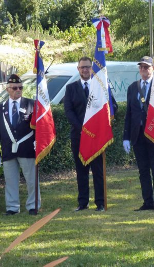 LE 27 Août 2024 : L’AICS-SR était représentée par son porte Drapeau, Alexandre Desard,   aux commémorations aux Morts et Martyrs Place René Coty à Tours