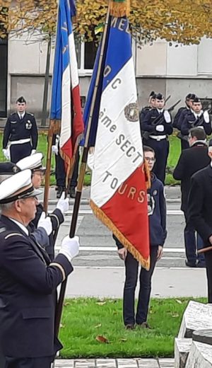 11 novembre 2024 :  l’AICS-SR était présente à Tours à  la cérémonie de commémoration de l’armistice signée le 11 novembre 1918