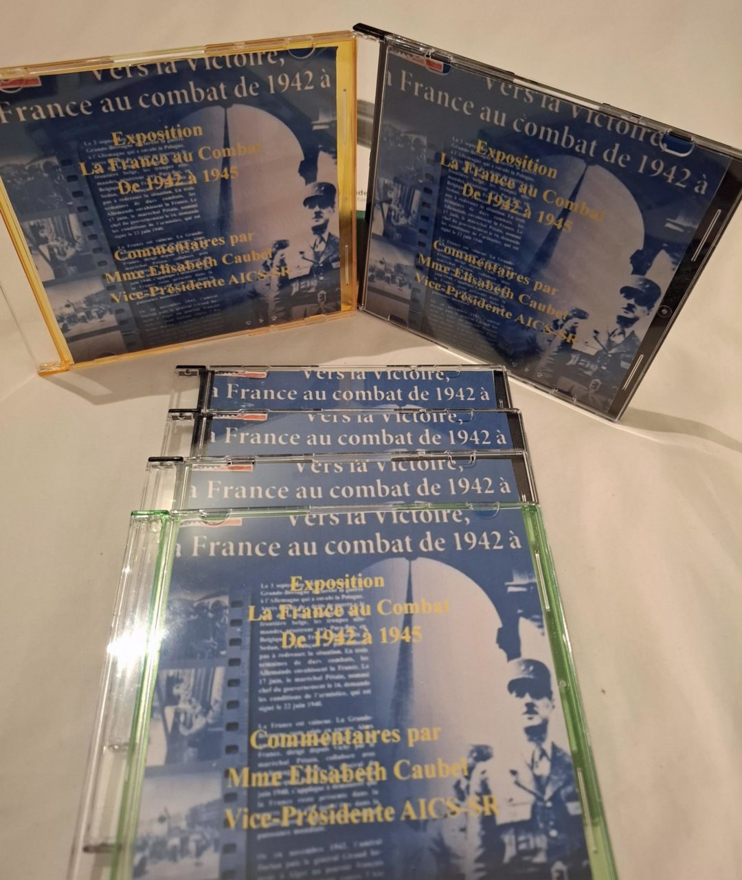 DVD EXPOSITION LA FRANCE AU COMBAT DE 1942 A 1945 COMMENTAIRES DE MME ELISABETH CAUBEL Vice-Présidente AICS-SR