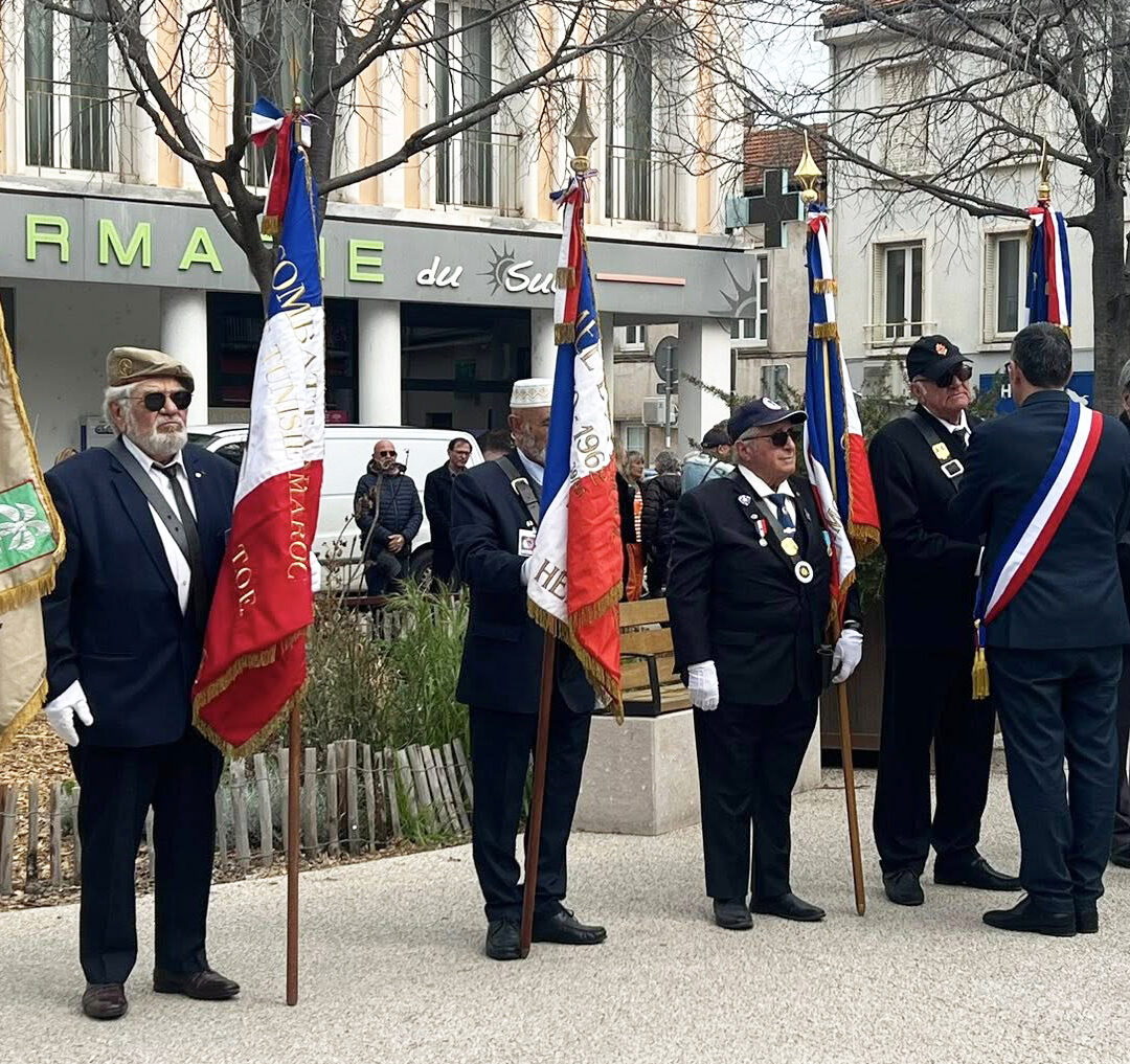 23 mars 2026 : Le porte-drapeau de l&rsquo;AICS-SR était présent à Frontignan pour l&rsquo;élection du Maire