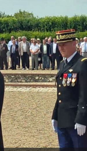 17 Juin 2029 : L&rsquo;AICS-SR était présente à la Cérémonie pour le départ du Colonel Thibaud Friedling au château de Villandry
